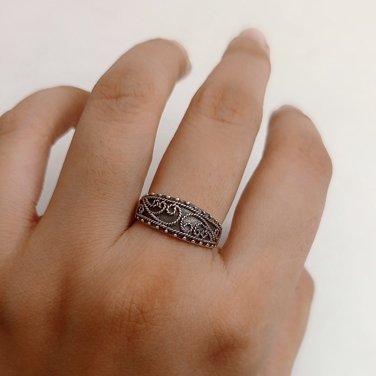 Fine wire work ring Silver Streak Store