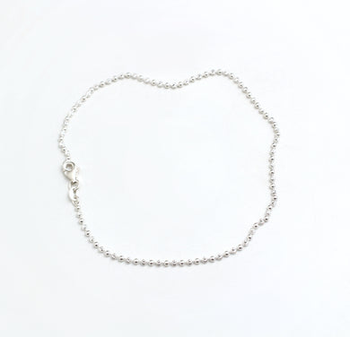 DELICATE SILVER ANKLET-BALL CHAIN