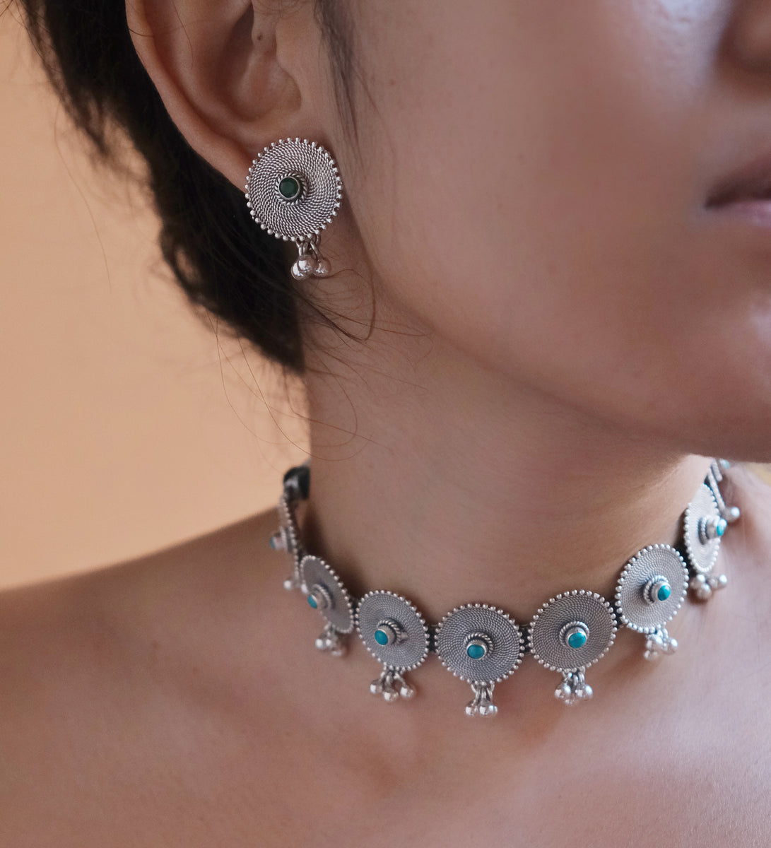 Silver disc choker Clearance