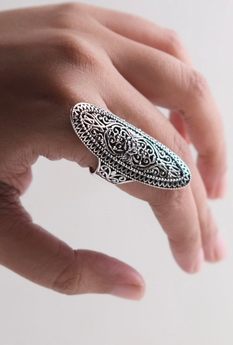 silver filigree silver ring online