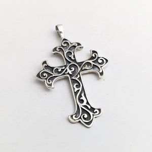 Celtic silver cross pendant