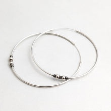 Fine silver hoop earrings