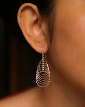 Layered silver earrings