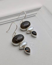 Multi stone drop earrings