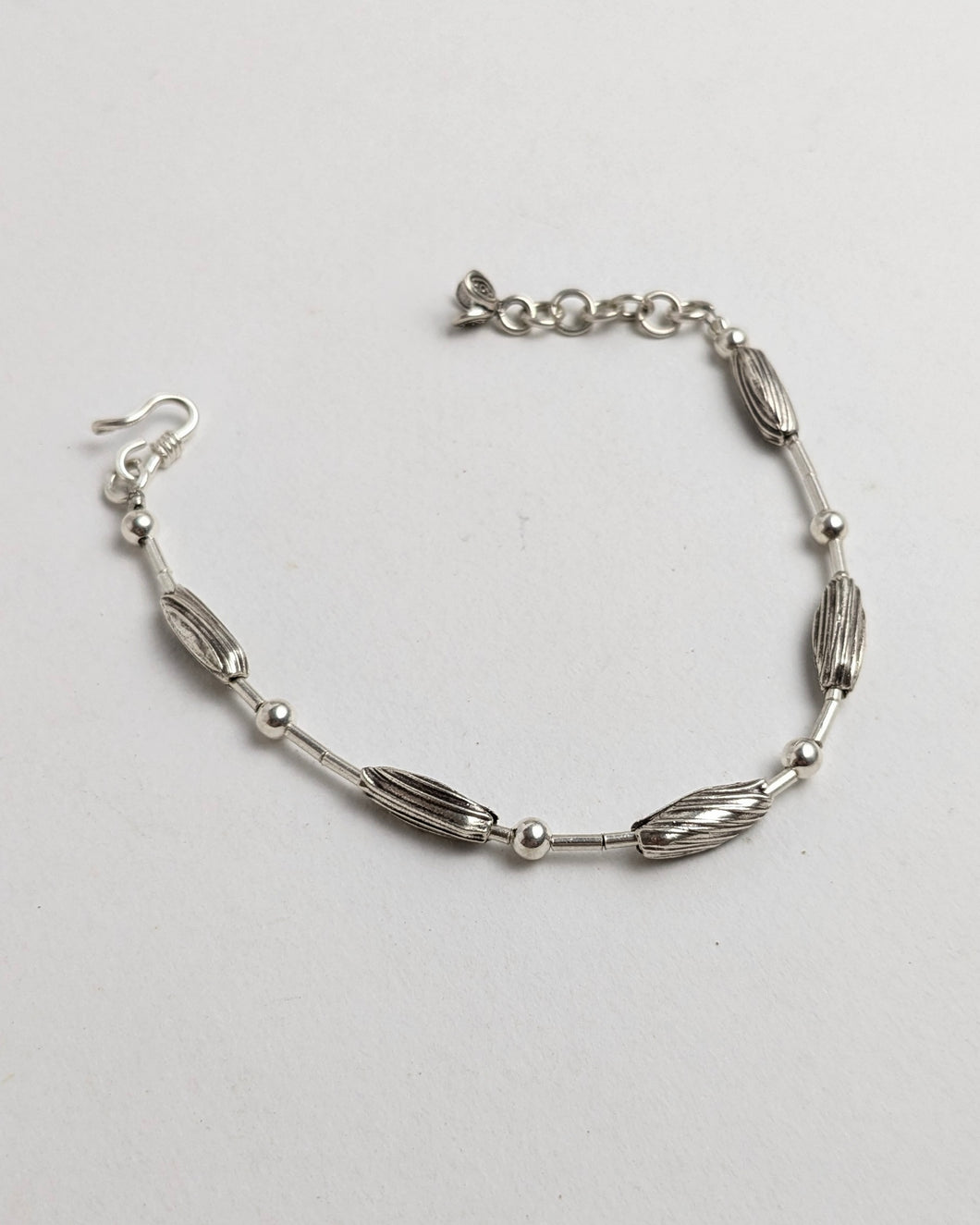 Silver charm bracelet