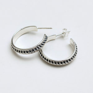 Fine rawa hoop earrings