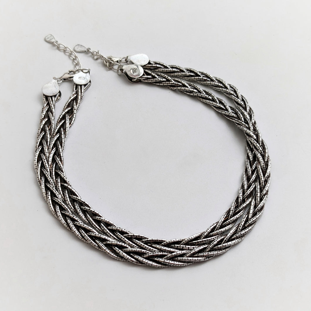 Braided silver anklets – Silver Streak Store