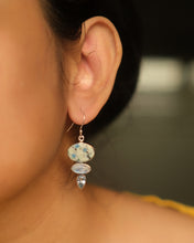 Multi stone drop earrings