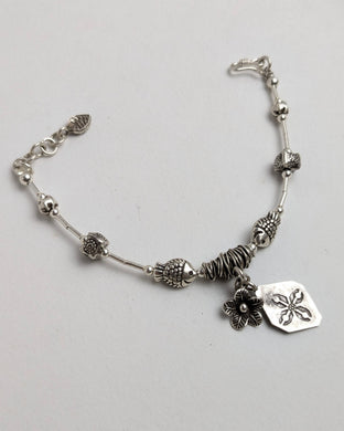 Silver charm bracelet