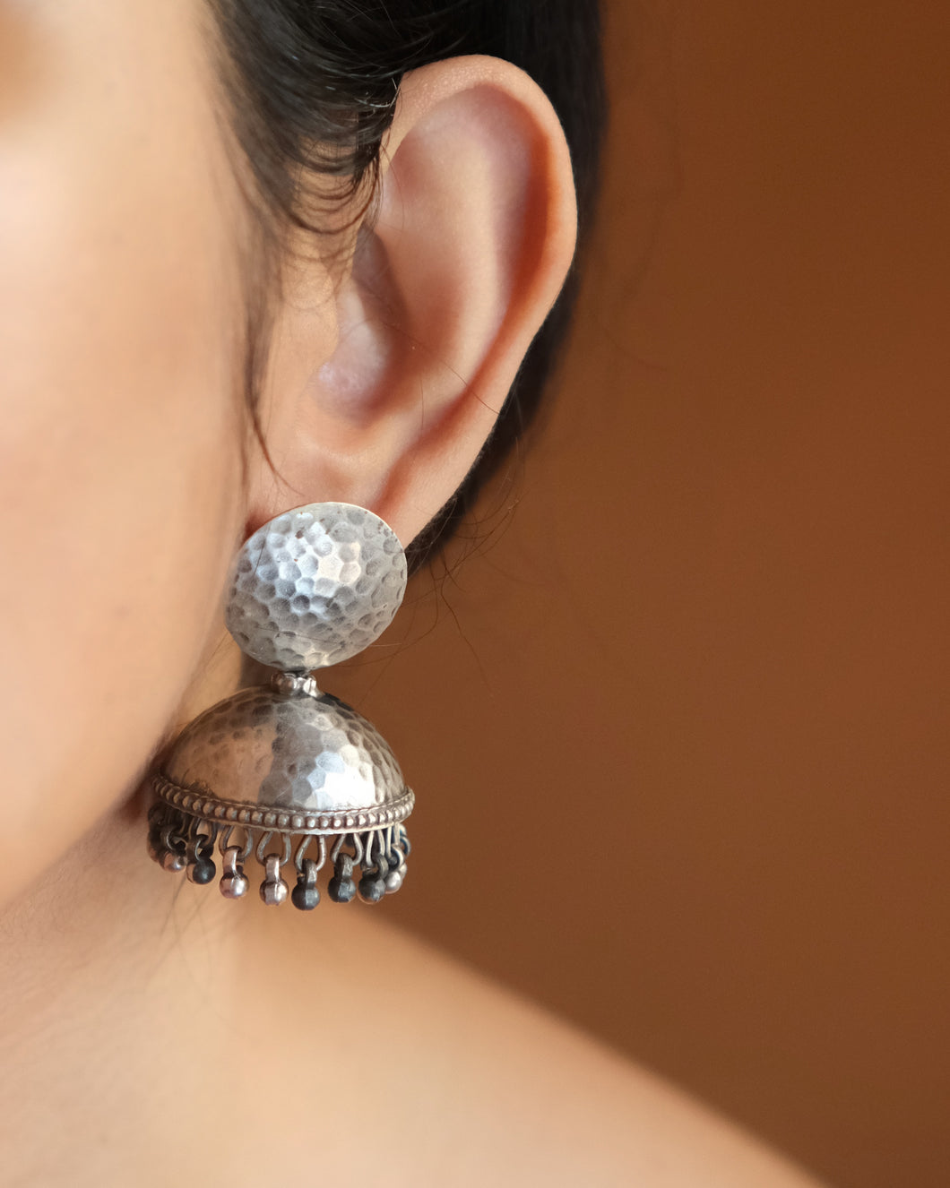 Silver jhumka