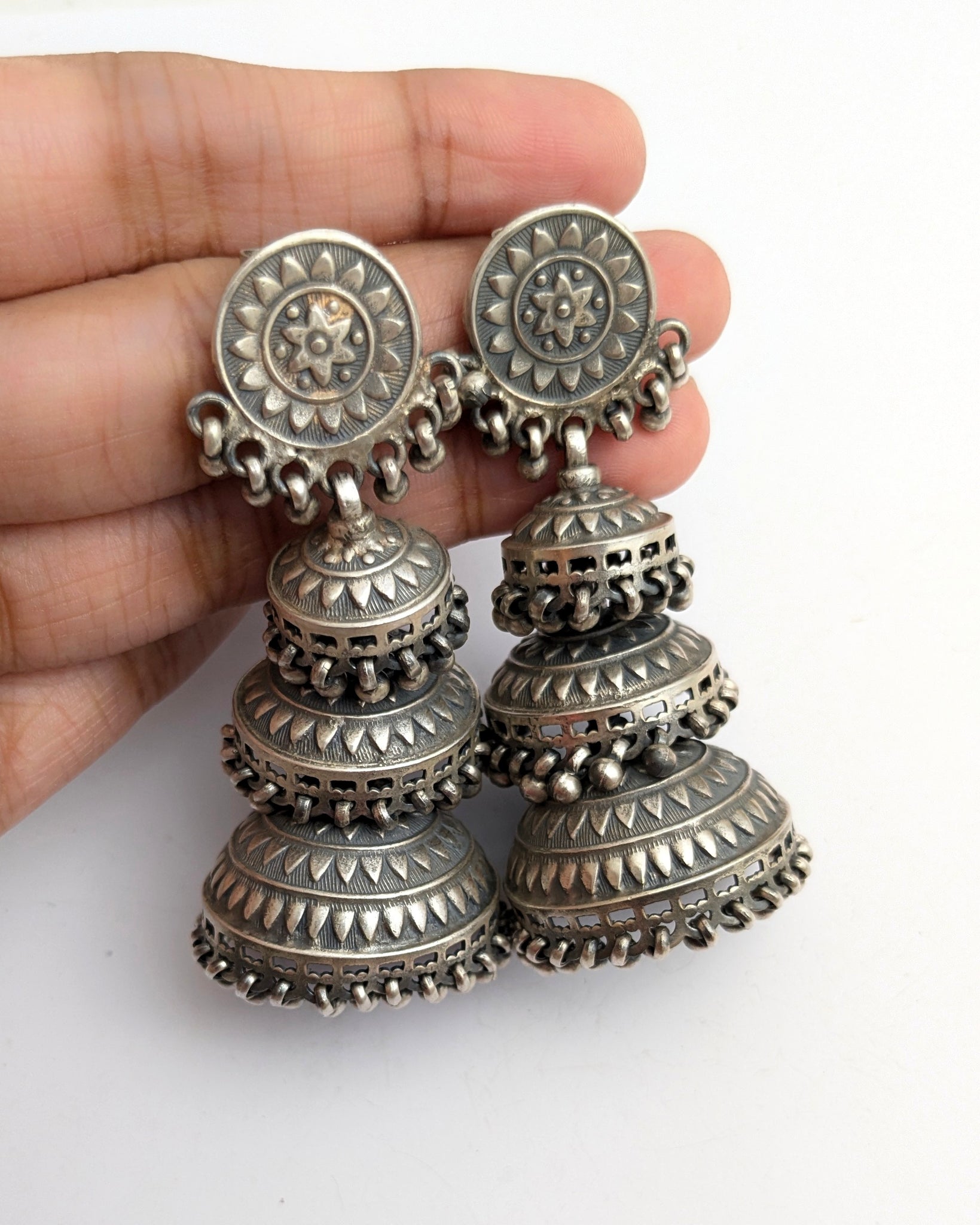 layer jhumki – Silver Streak Store