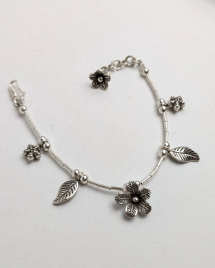 Silver charm bracelet