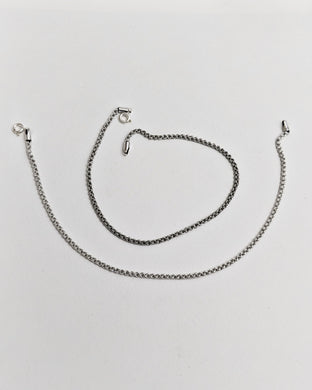 Thin silver anklets