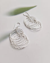 Layered silver earrings