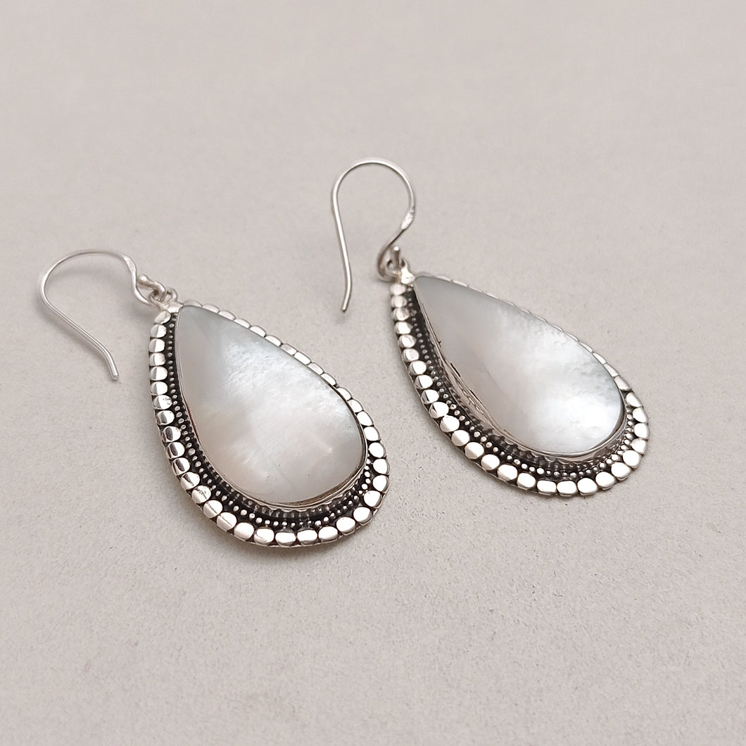Buy Mother Of Pearl Earrings Hanged In A Gold Design Hoop KALKI Fashion  India
