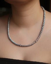 Silver rope necklace