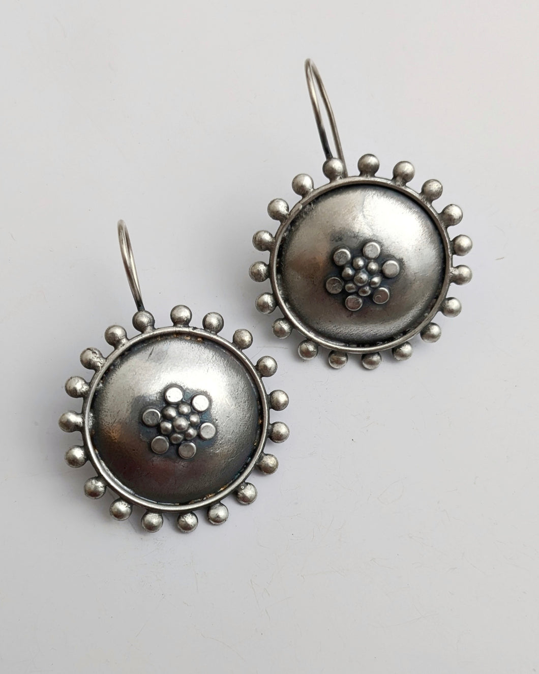 Silver  shield earring