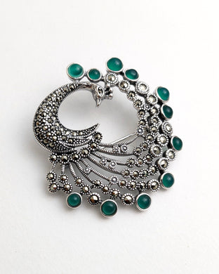 Peacock broach cum pendant