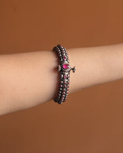 Red stone bangle bracelet
