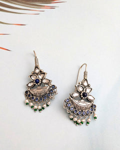 Lapiz Kundan earrings