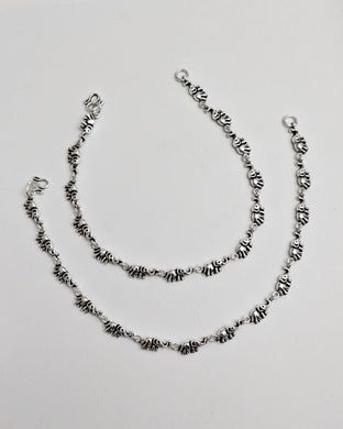 Silver elephant anklet