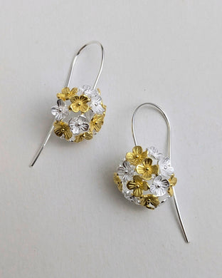 Floral cluster earrings