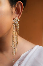 Multi line kundan earrings