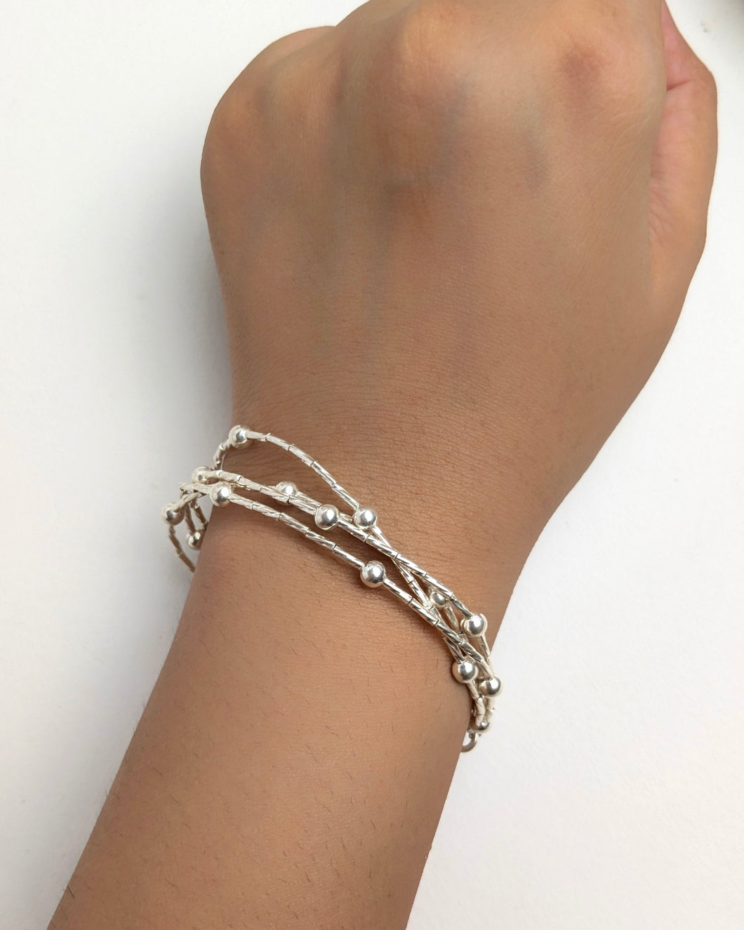 Silver charm bracelet