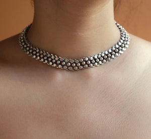 Contemporary silver necklace