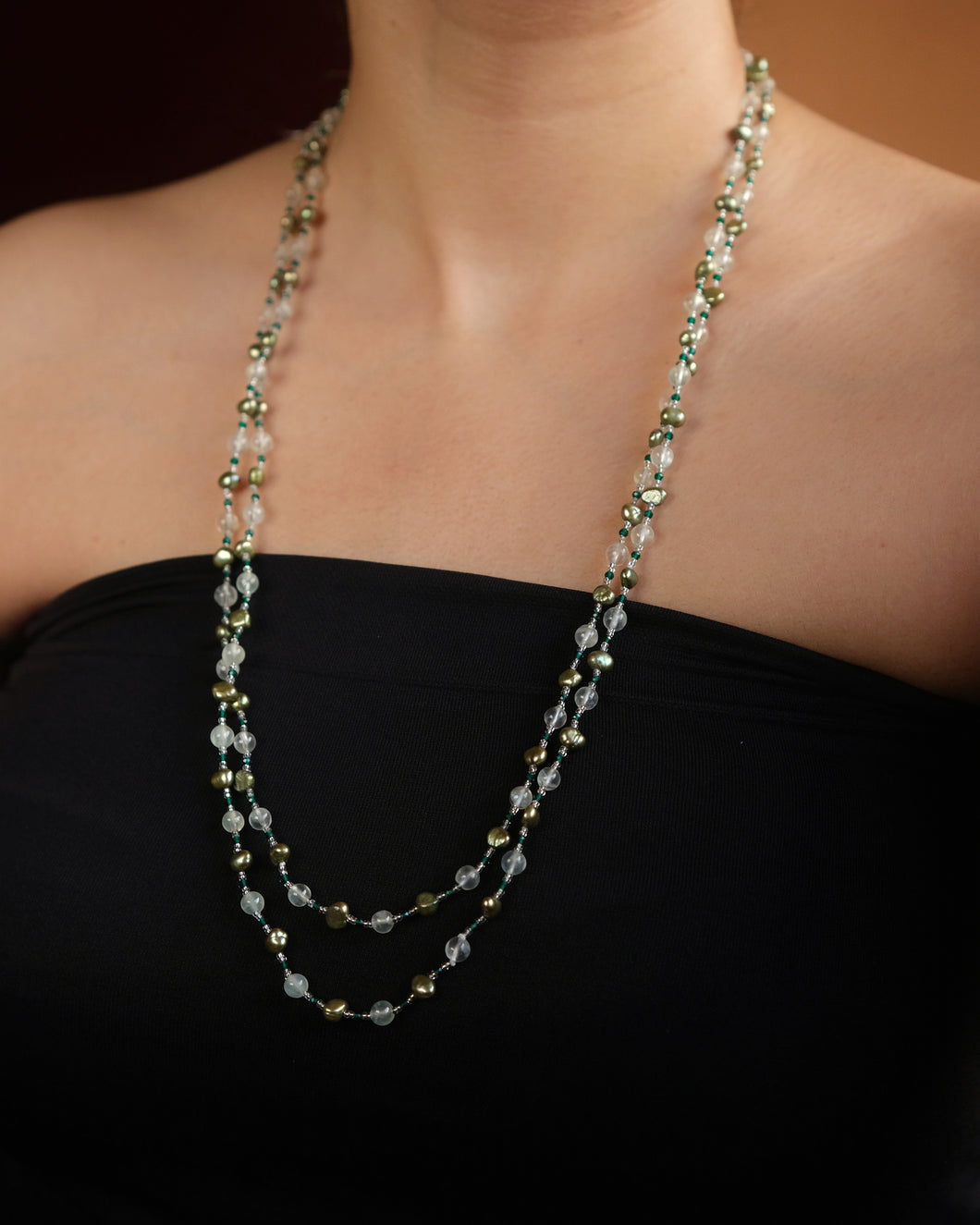 Prehnite neckalce