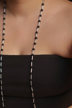 Black onyx and silver necklace