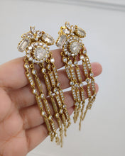 Multi line kundan earrings