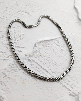 Matt silver chain