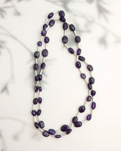 Amethyst and silver necklace