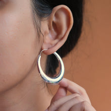 Round silver hoops