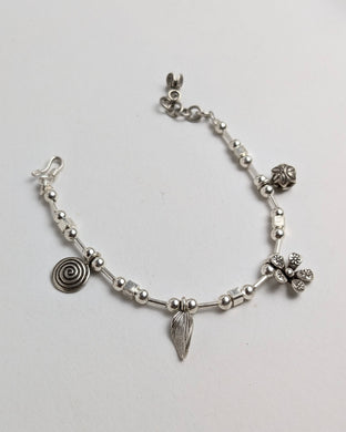 Silver charm bracelet