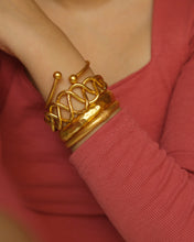 Gold plated silver cuff