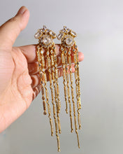 Multi line kundan earrings