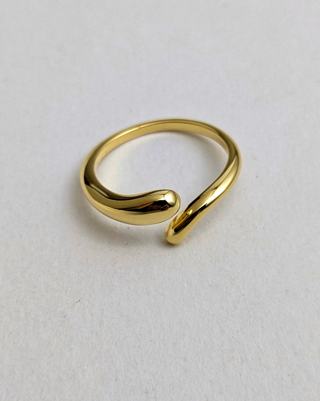 Gold plated spiral ring