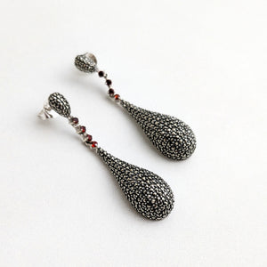 Marcasite tear drop earrings