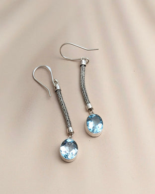 Blue topaz drop earrings