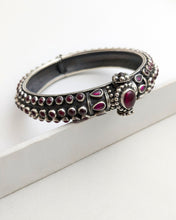 Red stone bangle bracelet