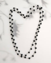 Black onyx and silver necklace