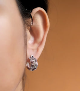 Marcasite hoop earrings