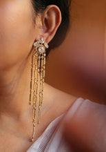 Multi line kundan earrings