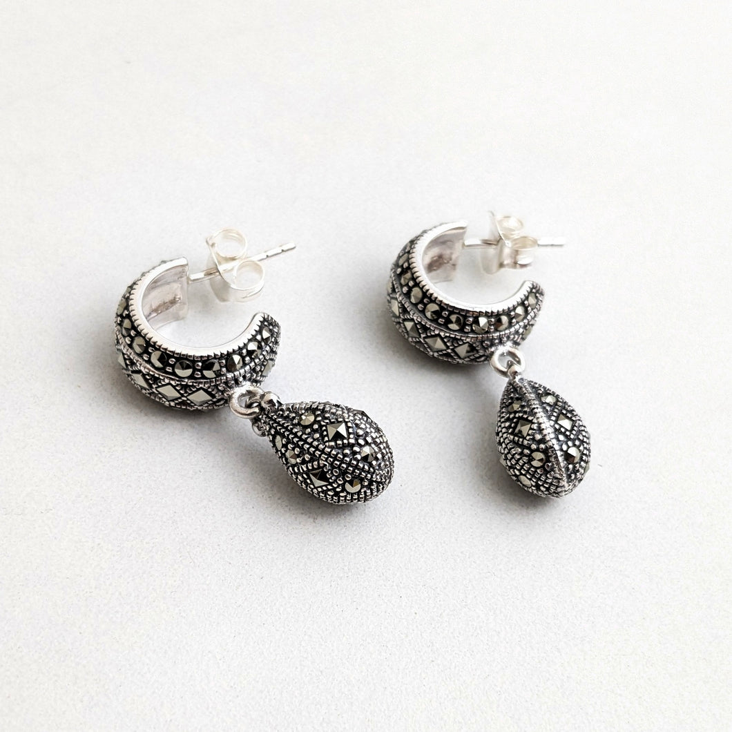 Marcasite drop earrings