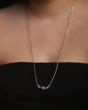Silver bead necklace
