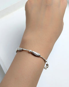 Silver charm bracelet