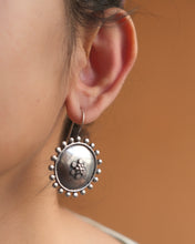 Silver  shield earring