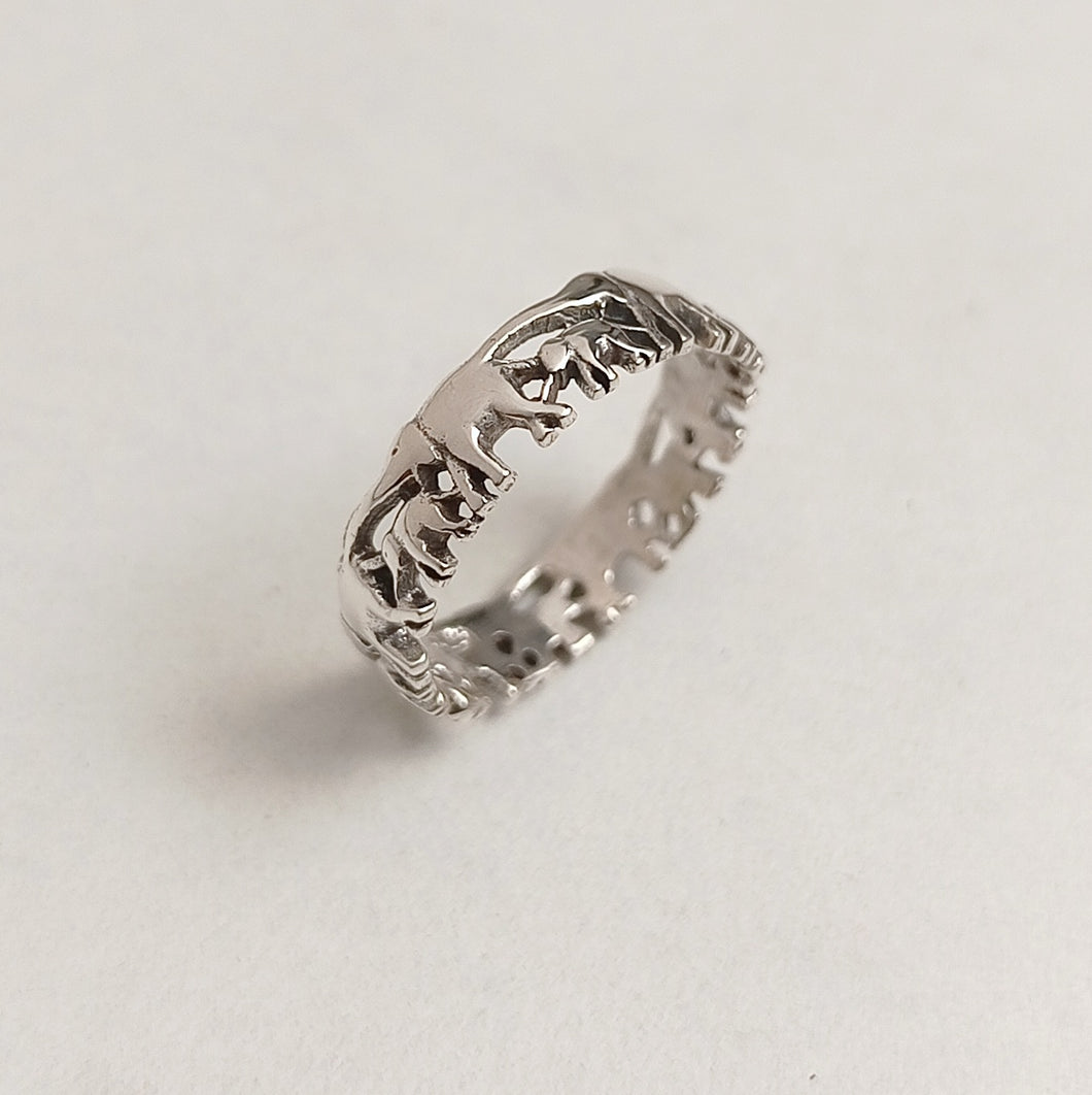 Elephant family ring